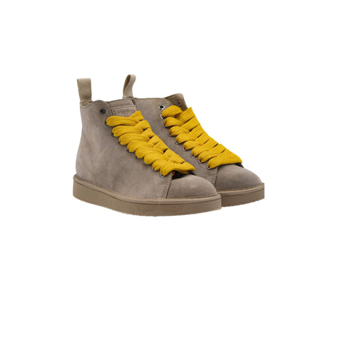 Panchic Stivali Stivaletto Donna in Suede con lacci in contrasto Walnut yellow - Francavilla Moda